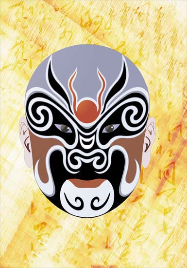 Compatible Portrait for Jahrriesnge Peking Opera lpf08528 Compatible Portrait Jahrriesnge for Peking Opera lpf08528