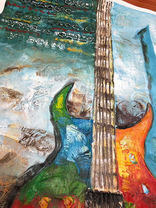 Compatible Oil Painting for Jahrriesnge guitar-lpg0005 Compatible Oil Painting Jahrriesnge for guitar-lpg0005