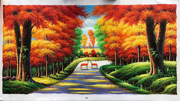 Compatible Oil Painting for JAHRRIESNGE tree-lpg0124 Compatible Oil Painting JAHRRIESNGE for tree-lpg0124