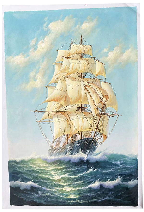 Compatible Oil Painting for JAHRRIESNGE sailboat-lpg0257 Compatible Oil Painting JAHRRIESNGE for sailboat-lpg0257