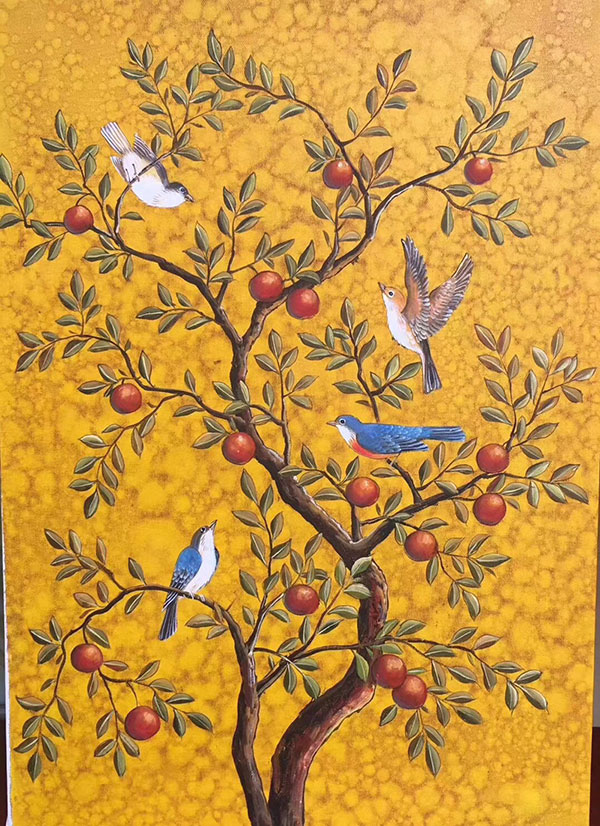 Compatible Oil Painting for Jahrriesnge birds-in-the-tree-lpg0387 Compatible Oil Painting Jahrriesnge for birds-in-the-tree-lpg0387