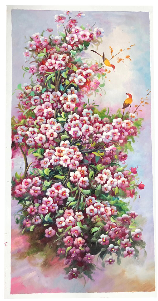 Compatible Oil Painting for Jahrriesnge pine-flower-lpg397 Compatible Oil Painting Jahrriesnge for pine-flower-lpg397