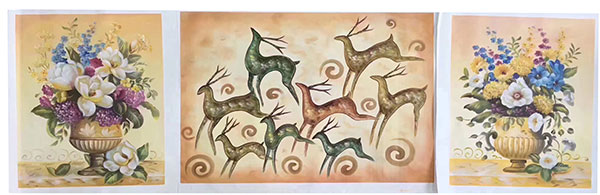 Compatible Floral for JAHRRIESNGE mixed-flowers-deers-lpg1335 Compatible Floral JAHRRIESNGE for mixed-flowers-deers-lpg1335