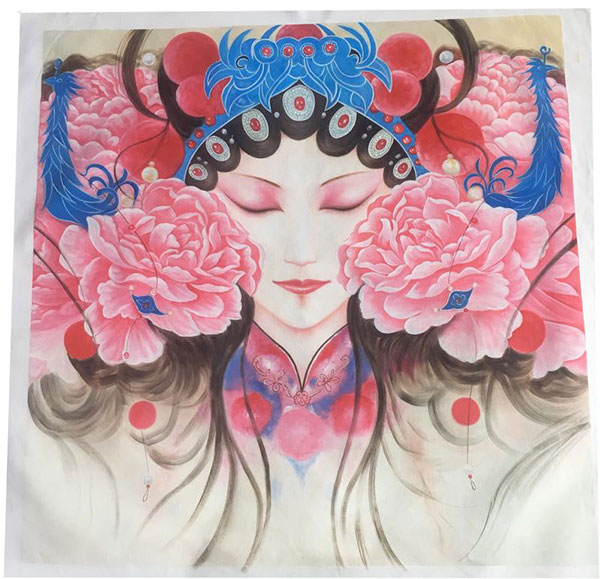 Compatible Portrait for Jahrriesnge Peking Opera lpg2708 Compatible Portrait Jahrriesnge for Peking Opera lpg2708